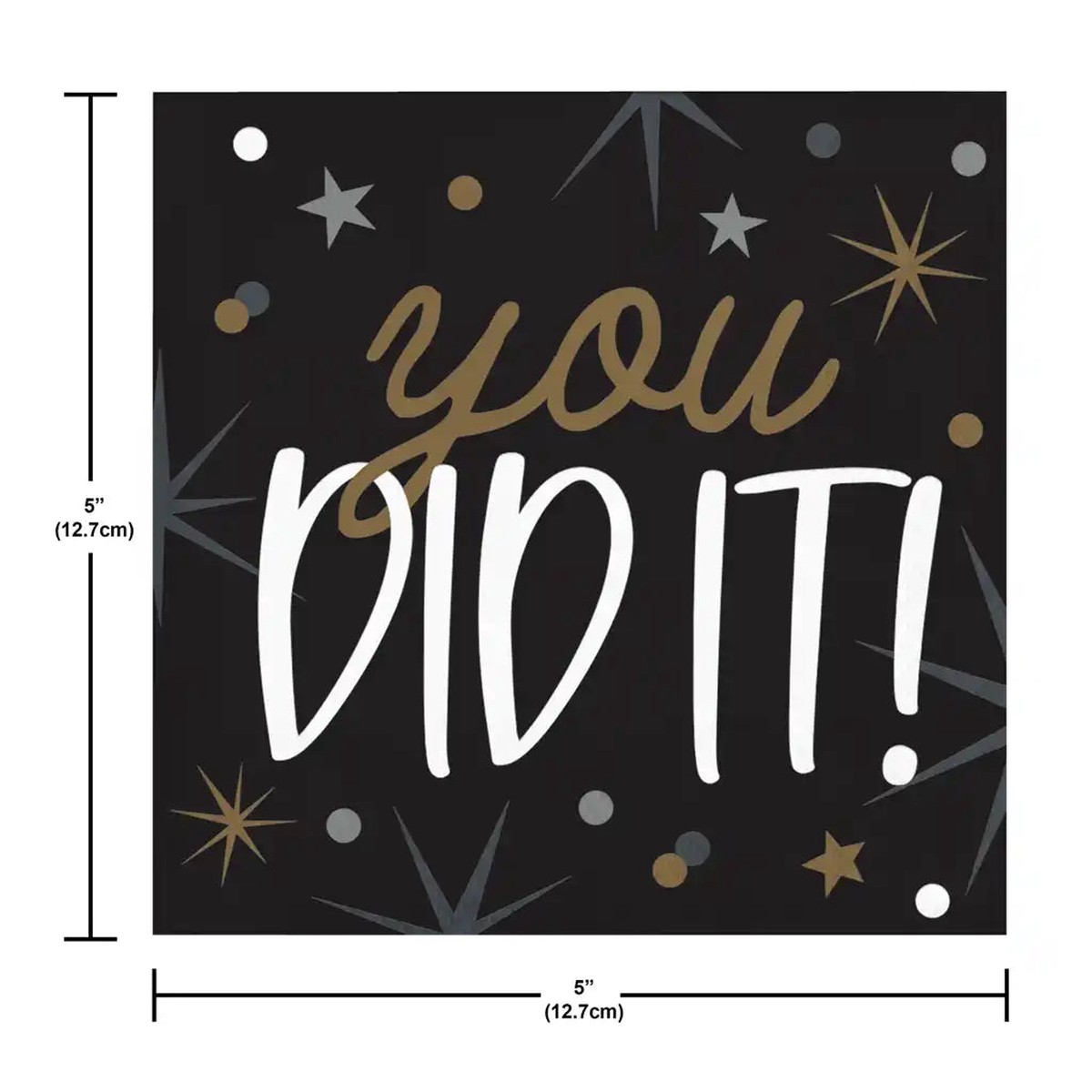 16ct Glowing Grad Beverage Napkins 10 x 10in 2-ply