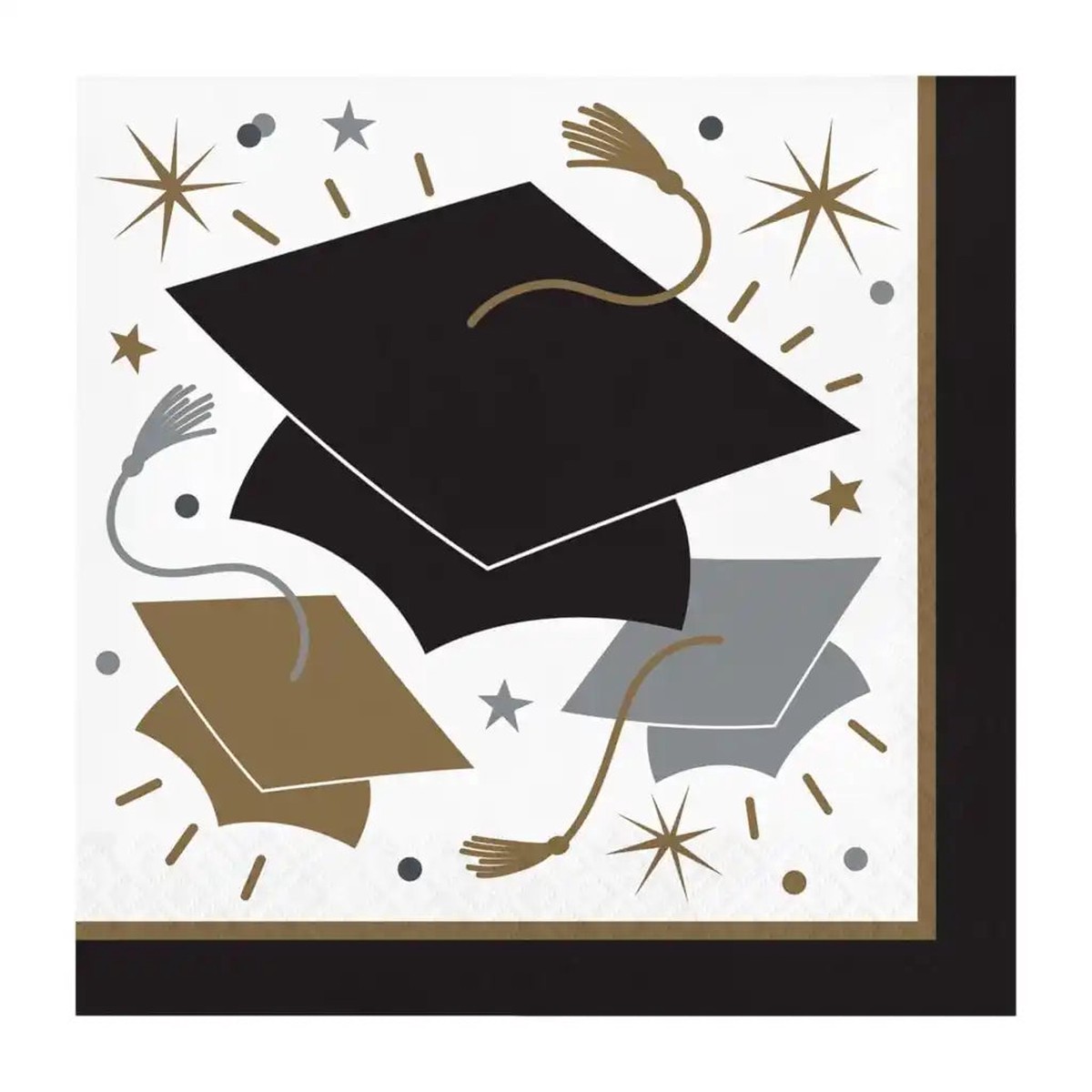16ct Glowing Grad Luncheon Napkins 2Ply