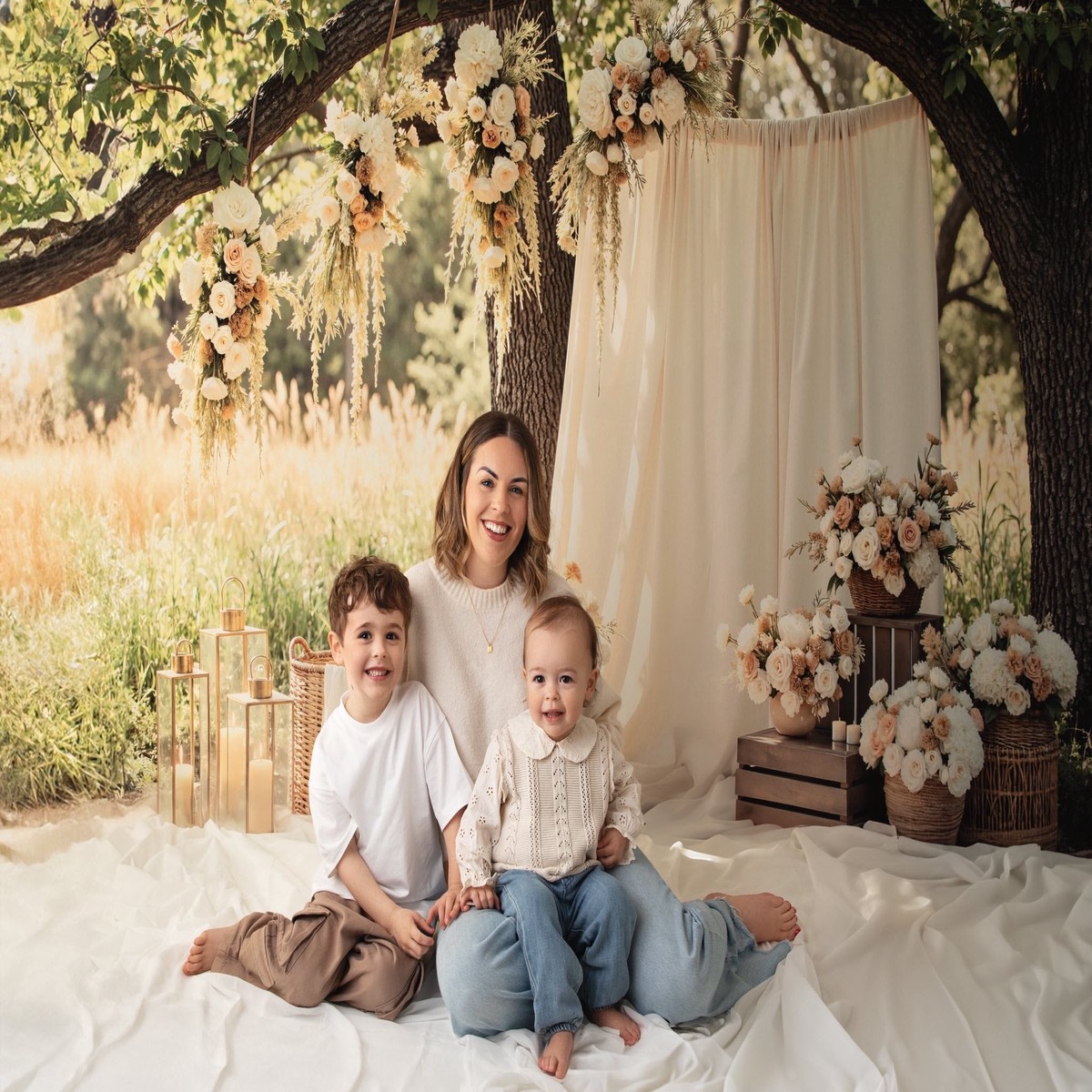 Lightning Deals - Kate Wedding Spring Forest Printed Backdrop Designed by Mini MakeBelieve
