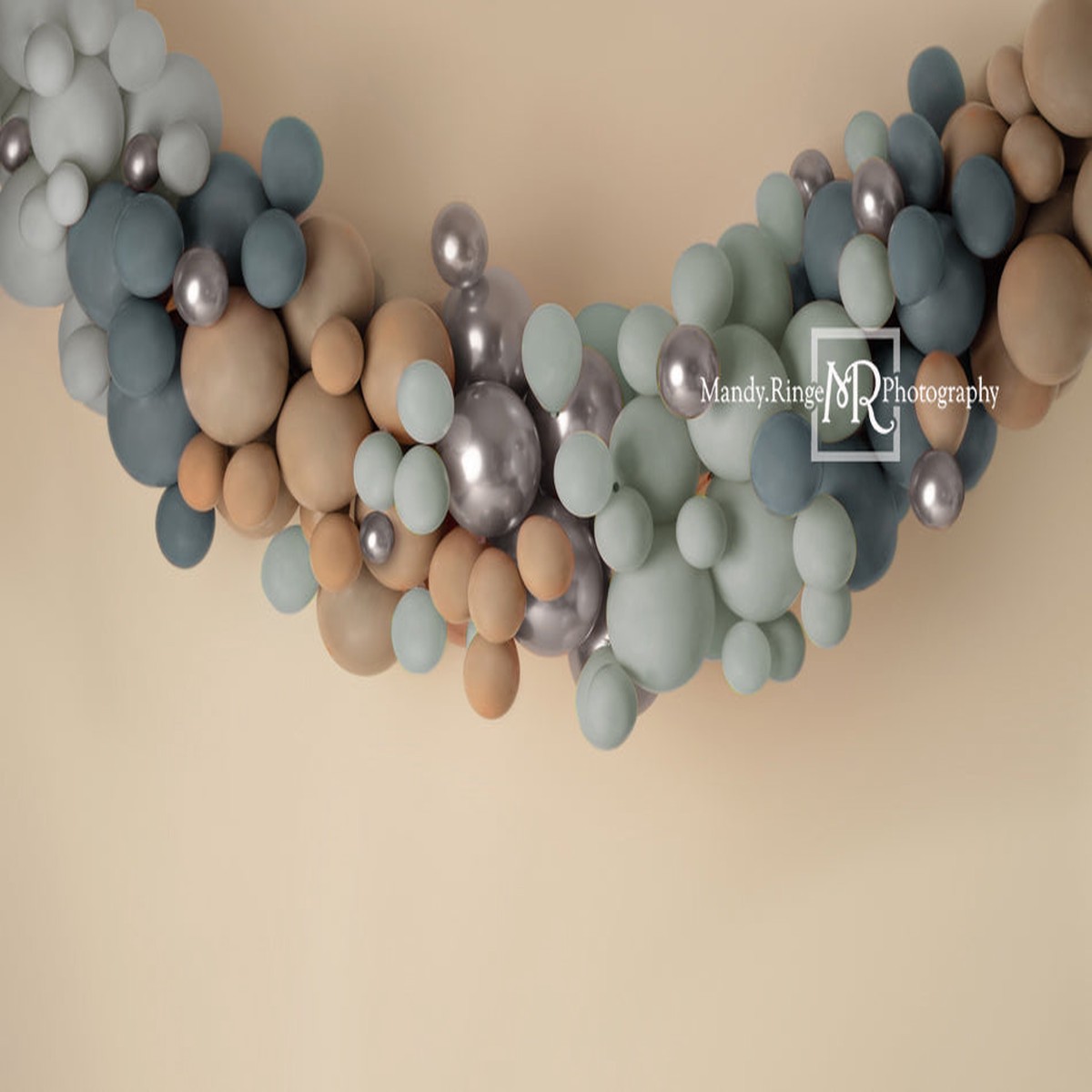 Kate Matte Boho Printed Backdrop Balloon Swag Designed by Mandy Ringe Photography